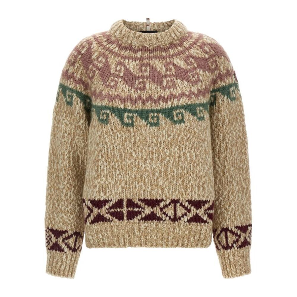 Moncler Grenoble Beige Wool Women's Cardigan